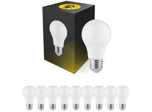 8719157043694 - Mehrfachpackung 10x led Glühbirne E27 Birne Matt 49W 470lm - 830 Ersatz für 40W - 3000K - Warmweiß