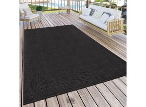 4061981138935 - Paco Home - Outdoor Teppich Für Terrasse Und Balkon Küchenteppich Einfarbig Modern Schwarz 120x160 cm