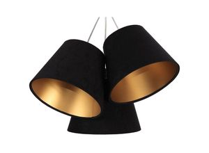 5902751344066 - Bps Koncept - 070-009 Hängeleuchte Bell schwarz Gold 3 x E27 ø 53cm H101cm dimmbar