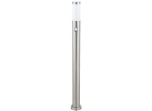 5998250382685 - 8268 Stehleuchte Inox torch aus Metall Kunststoff edelstahlfarben  weiß Ø11cm B126cm H110cm mit Sensor IP44 - Rabalux