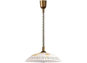 5998250376400 - 7640 Pendelleuchte Etrusco aus Kunststoff Glas Reisstein Glas  braun  gold pendant Ø40cm - Rabalux