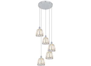 5998250353210 - 5321 Hängeleuchte Calypso Chrom transparent E14 5x max 40W L123cm dimmbar - Rabalux