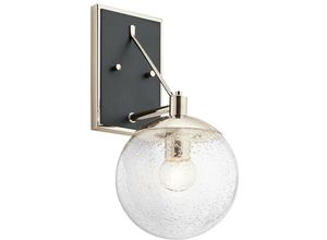 5024005671619 - Lighting QN-MARILYN1 quintiesse Wandleuchte Marilyn E27 60W Stahl Nickel poliert  Blasenglas klar L242cm H392cm B195cm dimmbar - Elstead