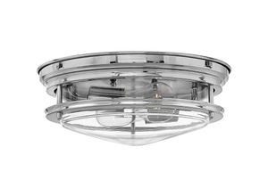 5024005668510 - Elstead - Lighting qn-hadrian-fs-cm-clear quintiesse Deckenleuchte Hadrian E27 2x40W IP44 Stahl Chrom Glas klar H117cm Ø305cm dimmbar