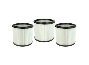 4062692524123 - 3x Faltenfilter kompatibel mit Parkside pnts 30 4(E S) 30 6(E S) 1250 9 30 6 1250 30 5 Staubsauger - Filter Patronenfilter weiß - Vhbw