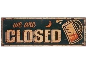 Image of MyFlair Holzschild "We are closed I"