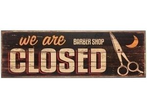 Image of MyFlair Holzschild "We are closed II"
