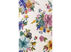 4251792182900 - Teppich MYFLAIR MÖBEL & ACCESSOIRES Sunshine Teppiche Gr B L 160 cm x 239 cm 8 mm 1 St pink (elfenbeinfarben pink) Esszimmerteppiche Kurzflor gewebt Blumen Design ideal im Wohnzimmer & Schlafzimmer