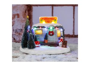 4260700655924 - Spetebo - led Weihnachtsstadt Szene Baumverkauf - 25 cm - mit 10 bunten led beleuchtet