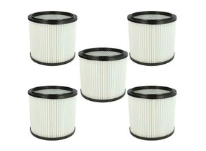 4062692000443 - Vhbw - 5x Faltenfilter kompatibel mit Herkules Auqa Steel 40 3001  Aqua Steel 50 3000 6309 p 4001 Staubsauger - Filter Patronenfilter weiß