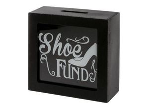 4250965952289 - Spardose MYFLAIR MÖBEL & ACCESSOIRES Senna schwarz Spardosen schwarz Weitere Figuren Skulpturen Dekofiguren eckig 15x15 cm mit Schriftzug