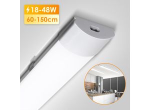 0726504831369 - Led Feuchtraumleuchte Feuchtraumlampe Neutralweiß 120 cm Werkstatt IP65 - Weiß - Tolletour