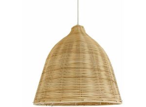 3760301691785 - Kosmi - Hängeleuchte aus geflochtenem Naturrattan samos Glockenform