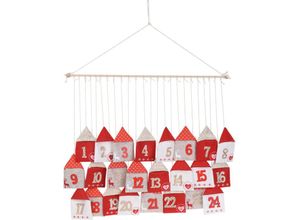 8720573012096 - Excellent Houseware - Adventskalender zum Selbstbefüllen häuser 70 x 60 cm