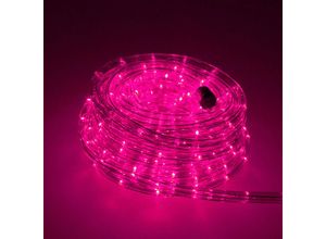 4252006151408 - Trade-shop - F3 led Lichterschlauch Lichterkette Beleuchtung in gewünschter Länge für Drinnen und Draußen Pink 5m