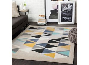 0889292340526 - Teppich SURYA Geometric 2349 Teppiche Gr B L 200 cm x 275 cm 11 mm 1 St bunt (multi) Esszimmerteppiche Skandi Design Modern Boho Kurzflor Wohnzimmerteppich Schlafzimmer