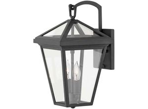 5024005575214 - Elstead - Lighting QN-ALFORD-PLACE2-S-MB quintiesse Wandleuchte Alford Place E14 2x40W IP44 Aluminium schwarz Glas klar H372cm B203cm dimmbar