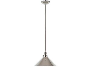 5024005370505 - Lighting pv-sp-pn Hängeleuchte Provence 1xE27 100 Baustahl Nickel poliert H28cm-200cm Ø37cm dimmbar höhenverstellbar - Elstead