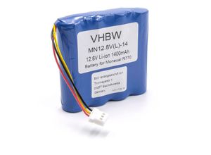 4251574654151 - Vhbw - Akku kompatibel mit Moneual ME590 ME670 ME770 ME770 Style Staubsauger Home Cleaner Heimroboter (1400mAh 128V Li-Ion   LiFePO4)