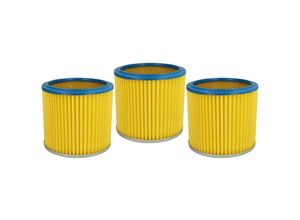 4251574606754 - 3x Rundfilter   Lamellenfilter kompatibel mit Staubsauger Saugroboter Mehrzwecksauger Einhell BT-VC1250SA BVC 1815 S DUO 1250 1 DUO 1400 - Vhbw