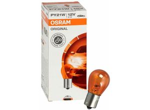 4050300891484 - 10x OSRAM Kugellampe PY21W Blinkerlampe BAU15s 12V 21W 7507