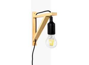 8435427108886 - Barcelona Led - Nordische Wandleuchte yojo mit Holzausleger und Silikon-Pendelleuchte Farbe Schwarz - Schwarz