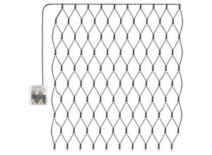 4251776910062 - Lichternetz led mit Fernbedienung Timer 8 Leuchtmodi Dimmbar IP44 Außen Innen Weihnachten Lichterkette Lichtervorhang Kaltweiß 120x120cm - Monzana