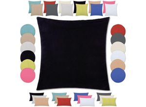 4251028160146 - Kissenhülle ( 100 Größen und Farben ) mit und ohne Füllkissen Serie Ellen Kissenbezug Dekokissen Auswahl 80x80cm ohne Füllung schwarz - black