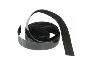 4001438073327 - Klettband 2 x 60 cm schwarz selbstklebend Haushaltsklebeband & Klebehaken - Nespoli