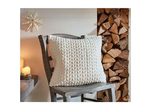 4260757279746 - Dekoleidenschaft - Kissenhülle Zopfmuster in creme 45x45 cm samtig weich Dekokissenbezug mit Strickmuster Zierkissenhülle mit versteckt 4260757279746 - Dekoleidenschaft - Kissenhülle Zopfmuster in creme 45x45 cm samtig weich Dekokissenbezug mit Strickmuster Zierkissenhülle mit versteckt