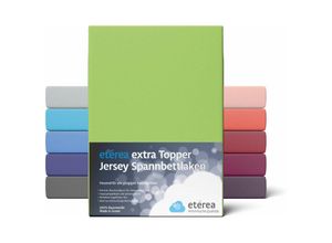 4055971021000 - Extra Jersey Topper Spannbettlaken 180x200 - 200x220 cm Apfelgrün - Apfelgrün - Etérea