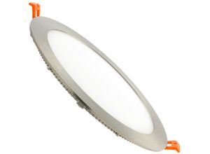 8445044039654 - Ledkia - LED-Deckeneinbauleuchte 18W Rund SuperSlim Silber Schnitt ø 205mm Warmes Weiß 2800K - 3200K 120º