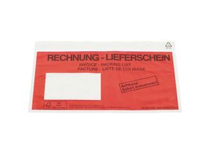 4251924705298 - Recycling-Dokumententaschen Aufdruck Lieferschein - Rechnung VE 250 Stk LxB 240 x 140 mm ab 10 VE