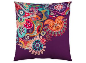 4055971046607 - Dekokissen Kissenhülle Mandala Lila 40x40 cm - Lila - Etérea