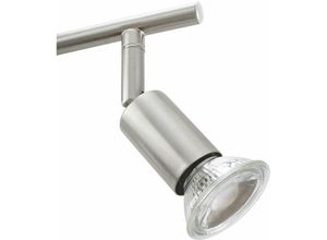 Image of Deckenlampe mit 2 led Strahler 6 Watt - Lampe Beleuchtung Leuchte - Silber - Arebos
