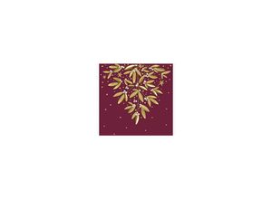 4014995427960 - Servietten Golden Mistletoe rubin 33 x 33 cm - 20er Pack Servietten - Braun&company