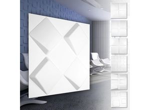 4251874657326 - Hexim - 3D Wandpaneele aus pvc Kunststoff - weiße Wandverkleidung mit 3D Optik - Cube Motive 1 Platte Muster HD131 4251874657326 - Hexim - 3D Wandpaneele aus pvc Kunststoff - weiße Wandverkleidung mit 3D Optik - Cube Motive 1 Platte Muster HD131