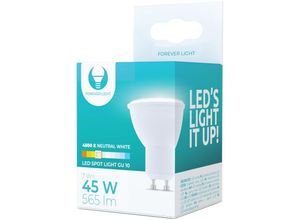 4251810808317 - 6x Forever Light GU10 led Lampen 7W 570 Lumen led Leuchtmittel 4500 Kelvin Neutralweiß ersetzt 60W Halogenlampen 120°Strahlwinkel Reflektorlampen