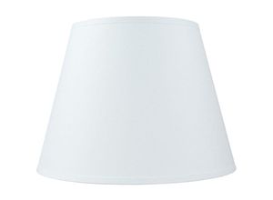 4255596622242 - Licht-erlebnisse - Lampenschirm Stoff E14 ø 25 cm h 18 cm Weiß konisch für Tischleuchte - Weiß