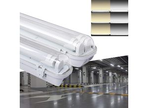 0726504017664 - Swanew - led Feuchtraumleuchte IP65 Wasserdicht Nassraumleuchte Deckenleuchte Wannenleuchte Keller Tageslicht 18W 120cm Einzelrohr Neutralweiß