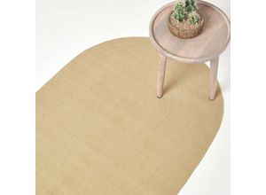 5055967498099 - Handgewebter geflochtener Teppich in Beige 50 x 80 cm - Beige - Homescapes