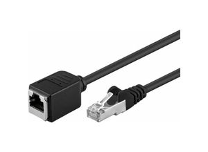 4040849733888 - Cat 5e Verlängerungskabel f utp - Kupferleiter (cu) RJ45-Stecker (8P8C) RJ45-Buchse (8P8C) schwarz 2 m (73388) - Goobay