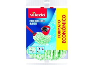 4023103197039 - Microfibre Eco Wischmopp-Nachfüllpackung 100% Mikrofaser hohe Reinigungs- und Saugfähigkeit Grün Weiß 2 Stück - Vileda