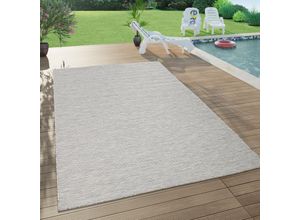 4061981033025 - Paco Home - In- & Outdoor-Teppich Für Wohnzimmer Balkon Terrasse Flachgewebe In Taupe 60x100 cm