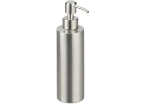 4052025310554 - Seifenspender nachfüllbar Bad wc Küche Pump Flüssigseifenspender gebürsteter Edelstahl 300 ml silber - Relaxdays