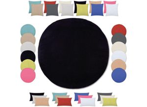 4251028160627 - Kissenhülle ( 100 Größen und Farben ) mit und ohne Füllkissen Serie Ellen Kissenbezug Dekokissen Auswahl 60cm rund ohne Füllung schwarz - black