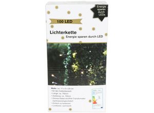 4251699816915 - Buri - Aussen-Lichterkette mit 100 LEDs warmweiss Weihnachtsdeko Weihnachtsbeleuchtung