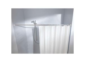 4004478617537 - Klemmstange KLEINE WOLKE Gardinenstangen Gr L 125 cm - 220 cm Ø 21 mm silberfarben Gardinenstangen ohne Bohren Teleskopstange für Duschvorhänge Länge 125-220 cm