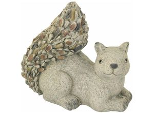 4057984013195 - Mm_unverified_brand - Steinfigur Eichhörnchen 31 cm liegend Deko Gartenfigur Polystone Steinoptik - Mehrfarbig