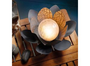 4260057867759 - - Solar Lotusblüte warmweiß Solarleuchte Lotus Garten Solarlampe 102086